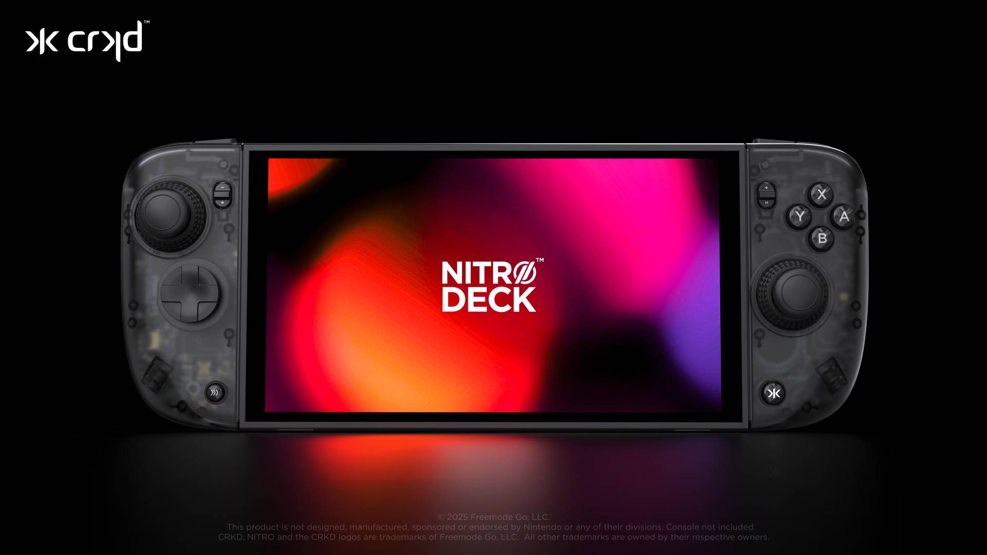 Image of the Smoke Black CRKD Nitro Deck 2 with a black background.