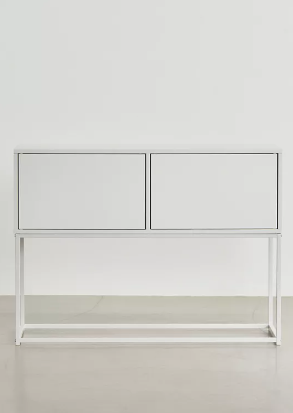 White storage cabinet.