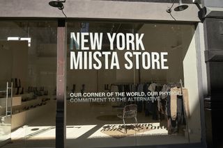 The outside of the new MIISTA store in NYC.