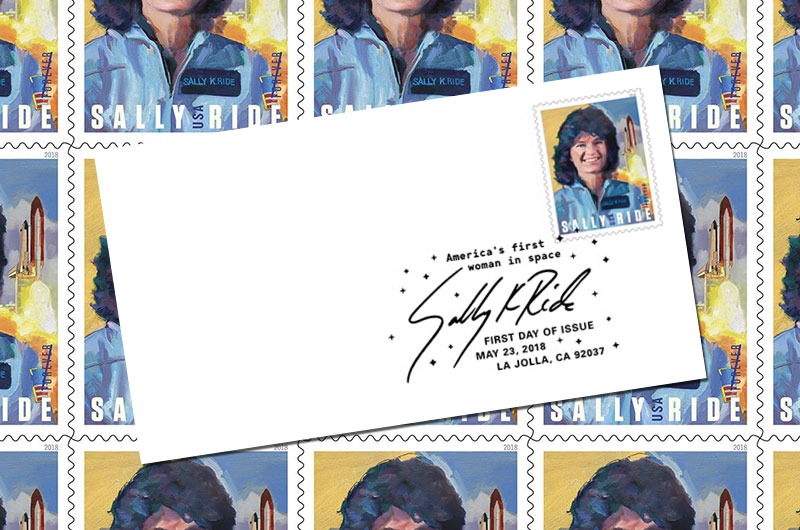 sally ride stamp collecting