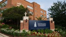 The entrance to Howard University, a historically Black college in Washington, D.C., is seen on June 5, 2025.