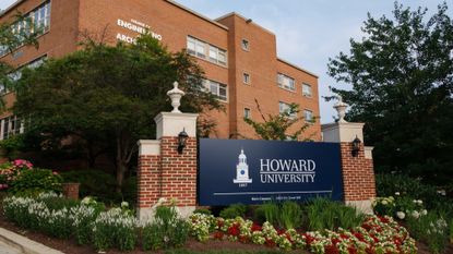 The entrance to Howard University, a historically Black college in Washington, D.C., is seen on June 5, 2025.