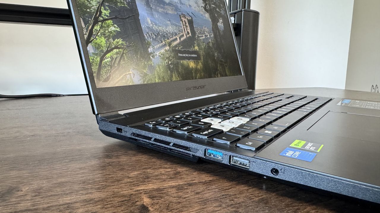 The Medion Deputy Erazer 15 P1 gaming laptop
