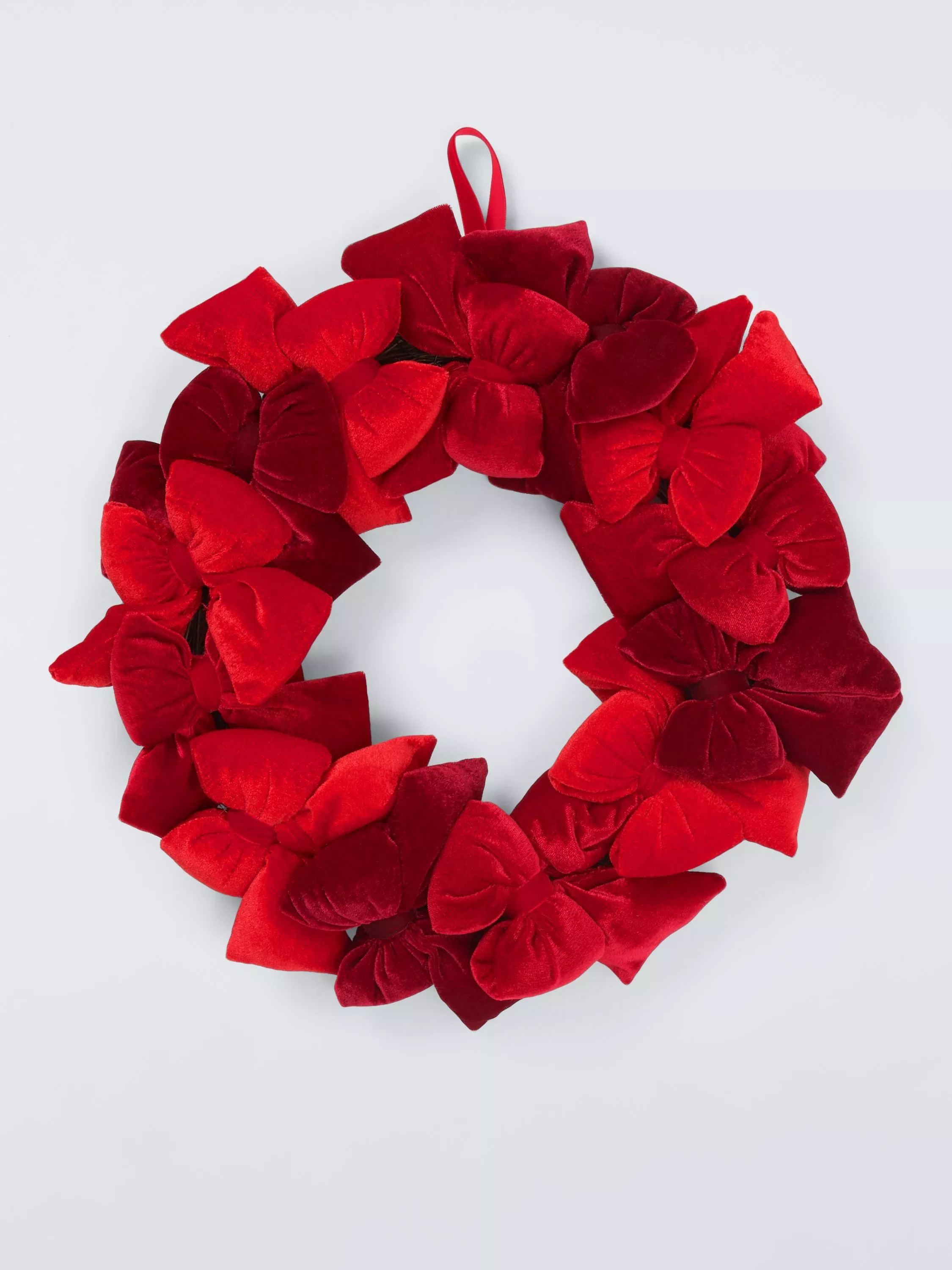 John Lewis Velvet Bow Wreath, Dia.38cm