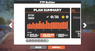 Zwift FTP builder training plan