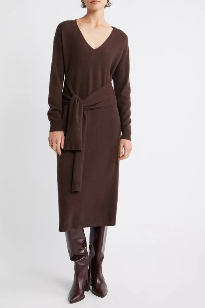 Nordstrom, Long Sleeve Wool & Cashmere Blend Sweater Dress