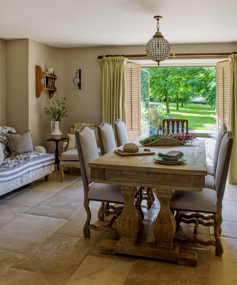 dining room with matching dining table