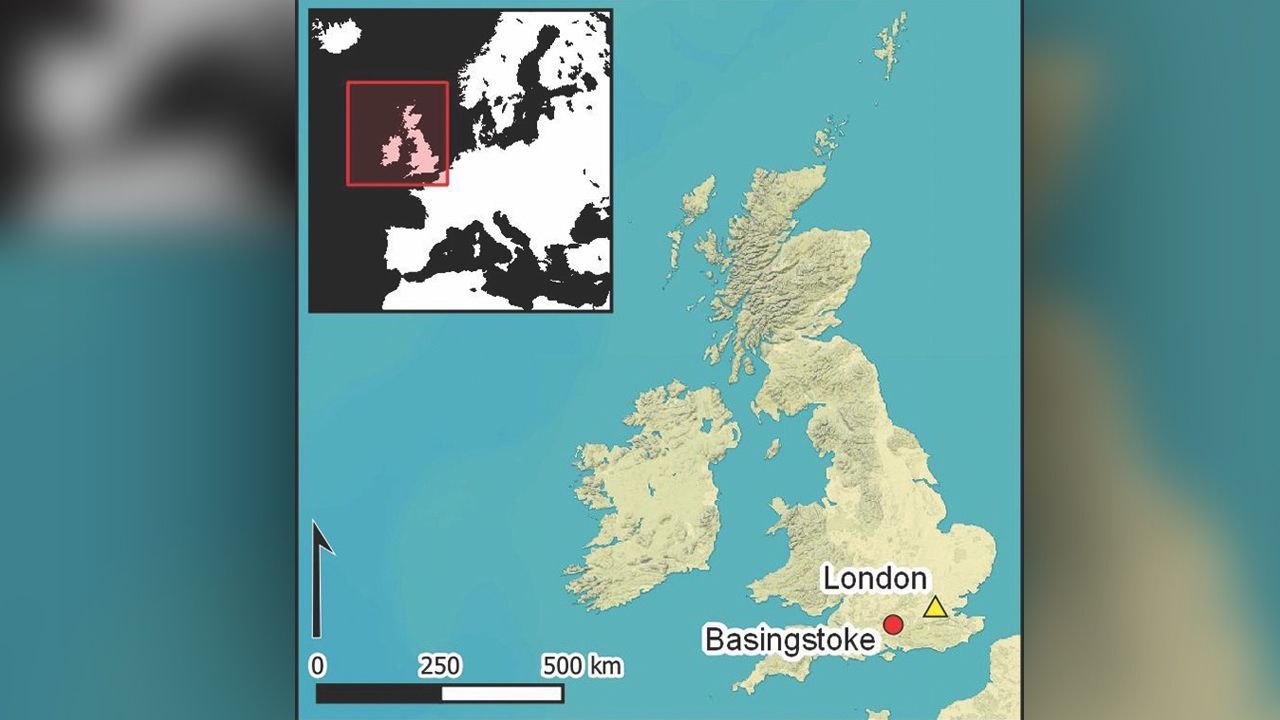 The skull was found in Oakridge, a village in southern England.