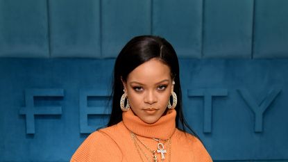 NEW YORK, NEW YORK - FEBRUARY 07: Robyn Rihanna Fenty and Linda Fargo celebrate the launch of FENTY at Bergdorf Goodman at Bergdorf Goodman on February 07, 2020 in New York City. (Photo by Dimitrios Kambouris/Getty Images for Bergdorf Goodman)