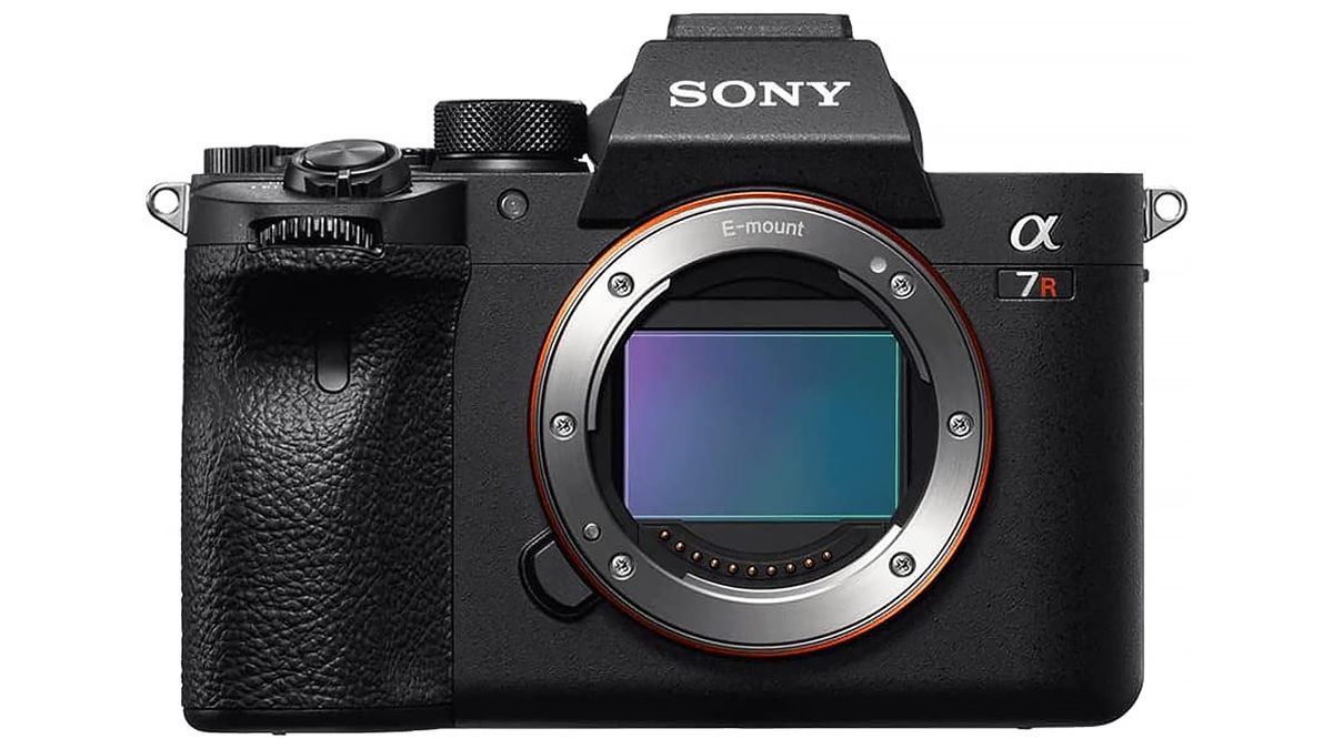 Sony a7r iv camera product shot on white