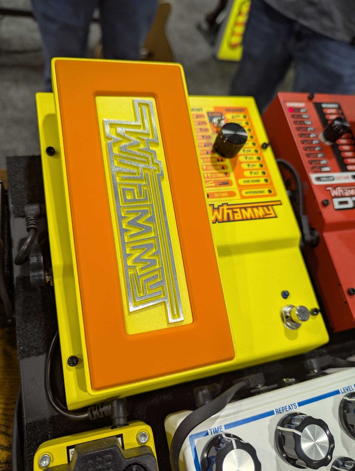 MonoNeon demos his new signature DigiTech Whammy pedal at the 2025 NAMM show in Anaheim, California