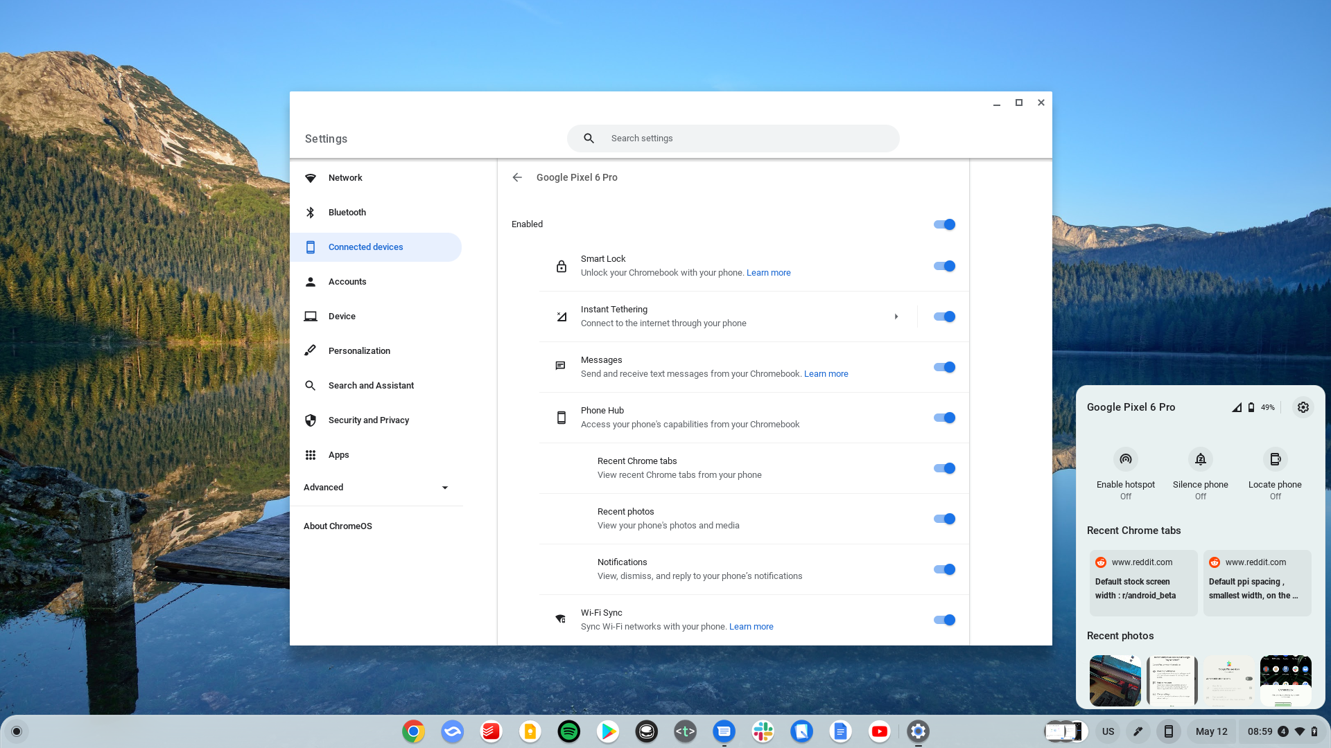 Chrome OS'deki yeni Telefon Merkezi özellikleri