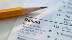 Tax refund section of form 1040
