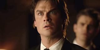 The Vampire Diaries Season 8 actor Ian Somerhalder as Damon Salvatore looks shocked