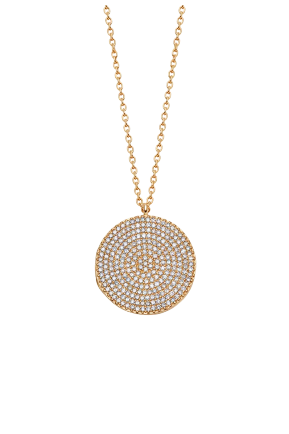 Solid Gold Icon Large Natural Diamond Locket Necklace