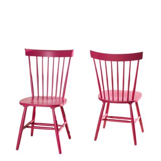 Raspberry pink spindle back chair