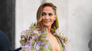 Jennifer Lopez is seen, outside Elie Saab, during the Haute Couture Spring/ Summer 2024 as part of Paris Fashion Week on January 24, 2024 in Paris, France