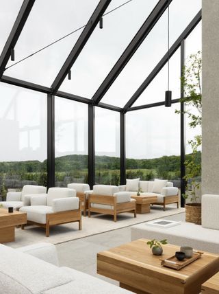 Interior of glasshouse ofÄstad Vingård in Sweden