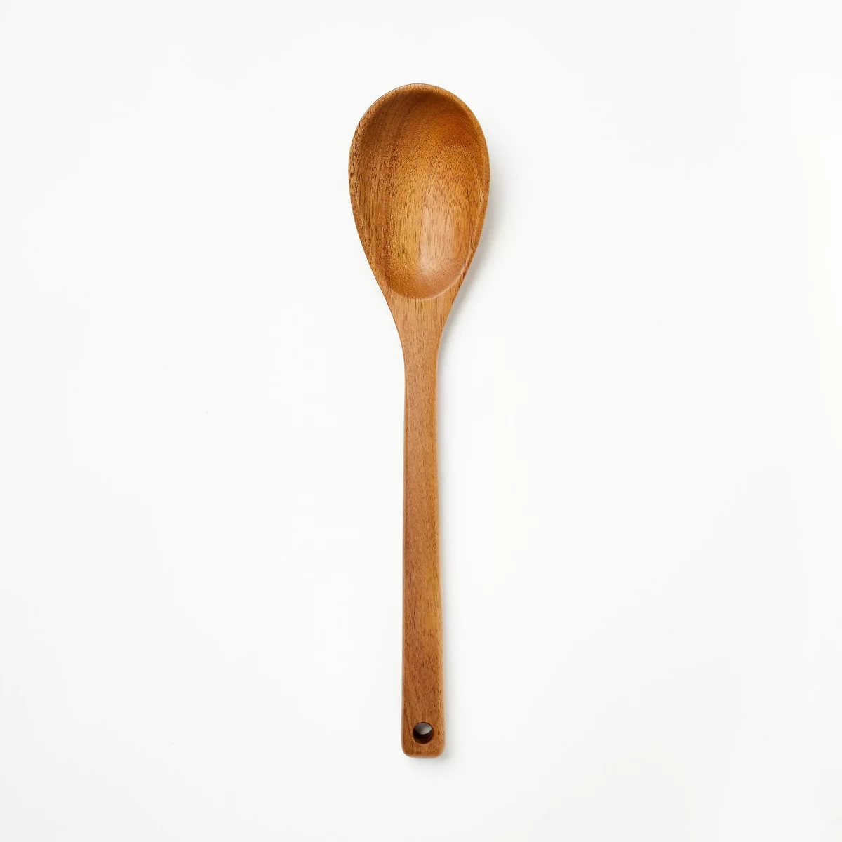 Acacia Wood Solid Spoon Brown - Figmintu0026#8482;: Hand Wash, 12.99u0026#34; Length, 7.52u0026#34; Handle, 2.7u0026#34; Width, Best Material