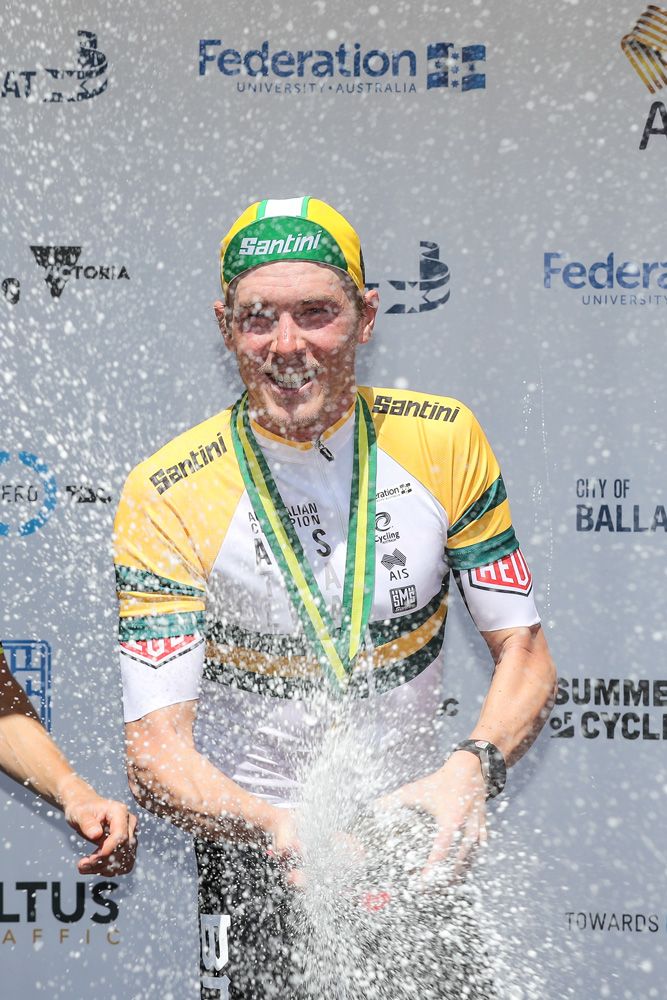 Rohan Dennis (BMC) celebrates another title