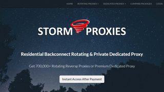 Website screenshot for StormProxies