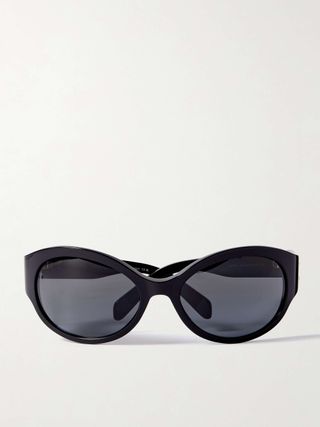 Triomphe Oversized Round-Frame Acetate Sunglasses