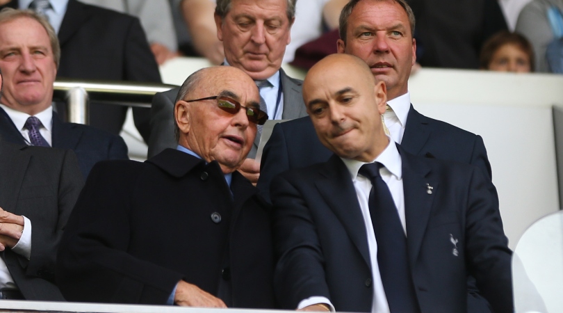 News Joe Lewis and Daniel Levy staring at a Tottenham sport at White Hart Lane in 2014.