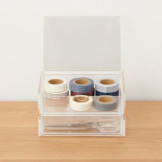 Acrylic Storage 2 Drawers With Lid