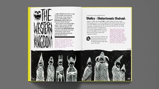 A two-page spread from Mork Borg, showing the 'Western Kingdom'