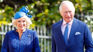 Camilla, Queen Consort and King Charles III attend the traditional Easter Sunday service