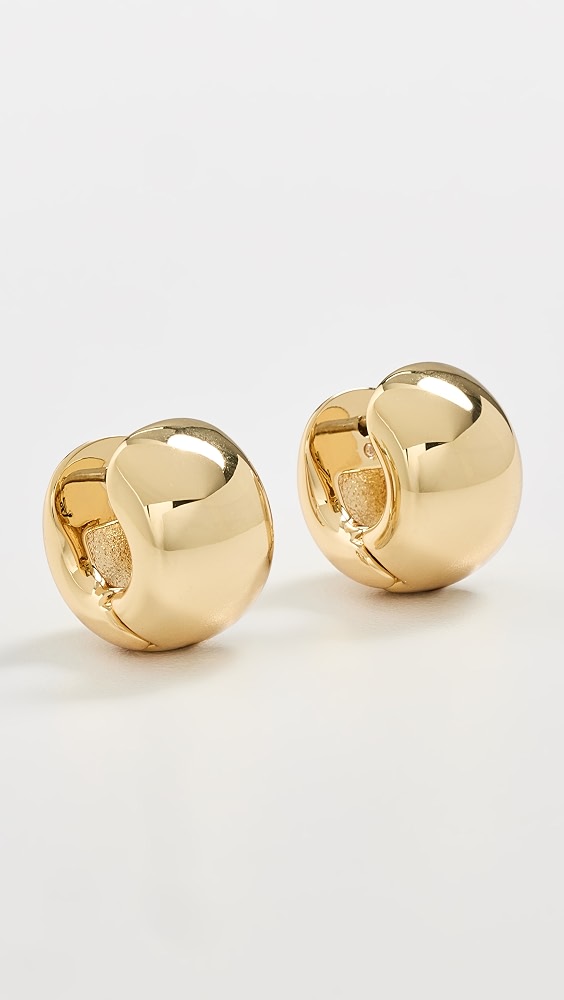 Mini Gemma Hoops - High Polish Gold