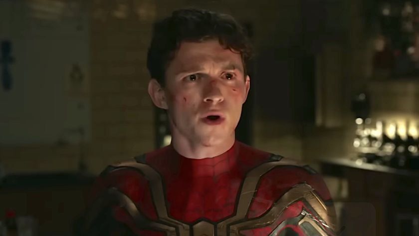 Peter Parker without Spidey mask talking to other Peter Parker in Spider-Man: No Way Home