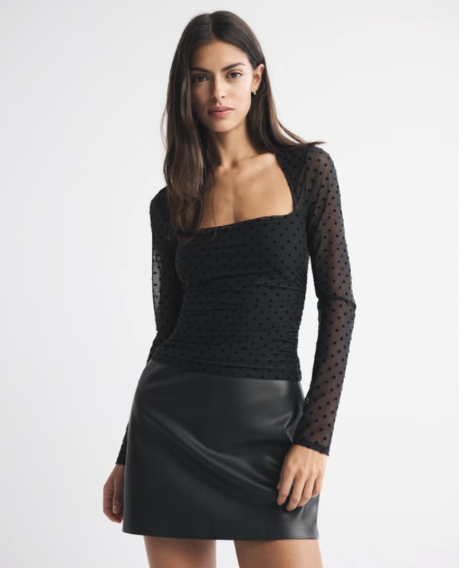Abercrombie & Fitch, The A&f Ava Long-Sleeve Top