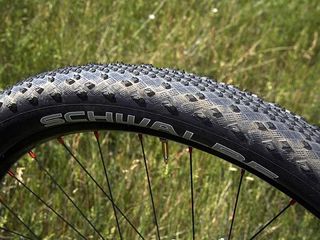 Schwalbe's Furious Fred treads are incredibly fast-rolling and surprisingly grippy in the right conditions but are equally fragile in rocky terrain.