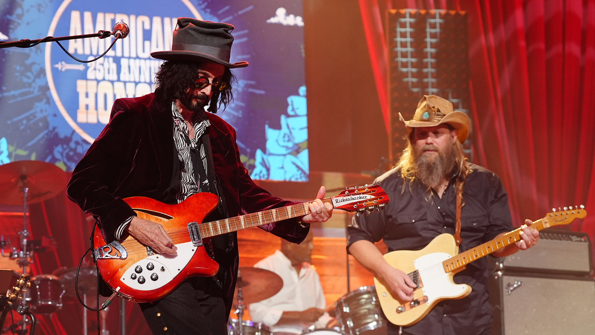 Mike Campbell of The Heartbreakers and Chris Stapleton perform onstage during the 25th Annual Americana Honors &amp;amp; Awards at Ryman Auditorium on September 16, 2026 in Nashville, Tennessee.