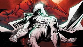 Moon Knight down and out on a cover from an upcoming Marvel Comics comic