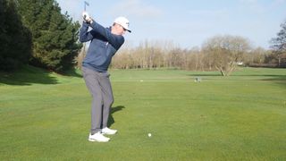 Right elbow in the backswing