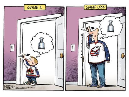 Editorial cartoon hockey