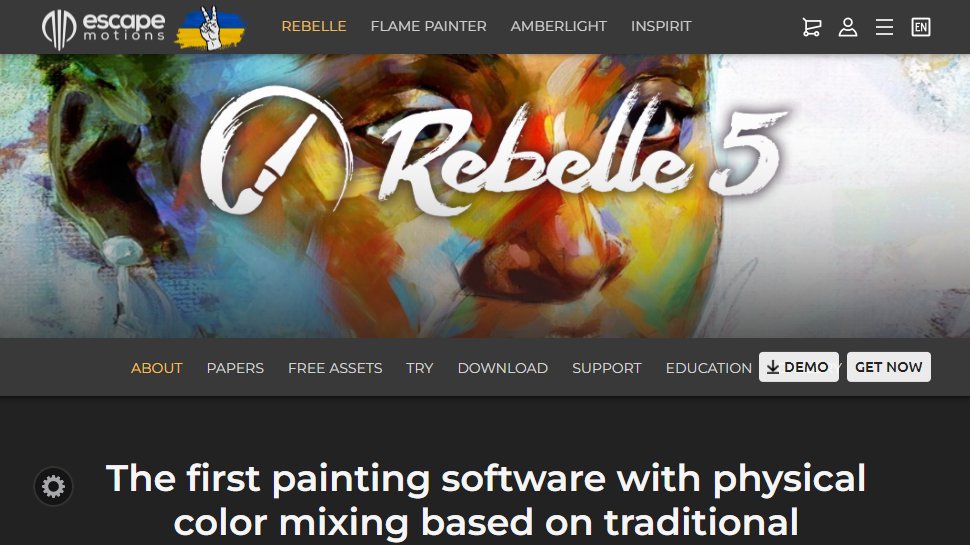 Website screenshot for Rebelle