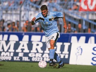 Christian Vieri in action for Lazio against Piacenza in 1998.