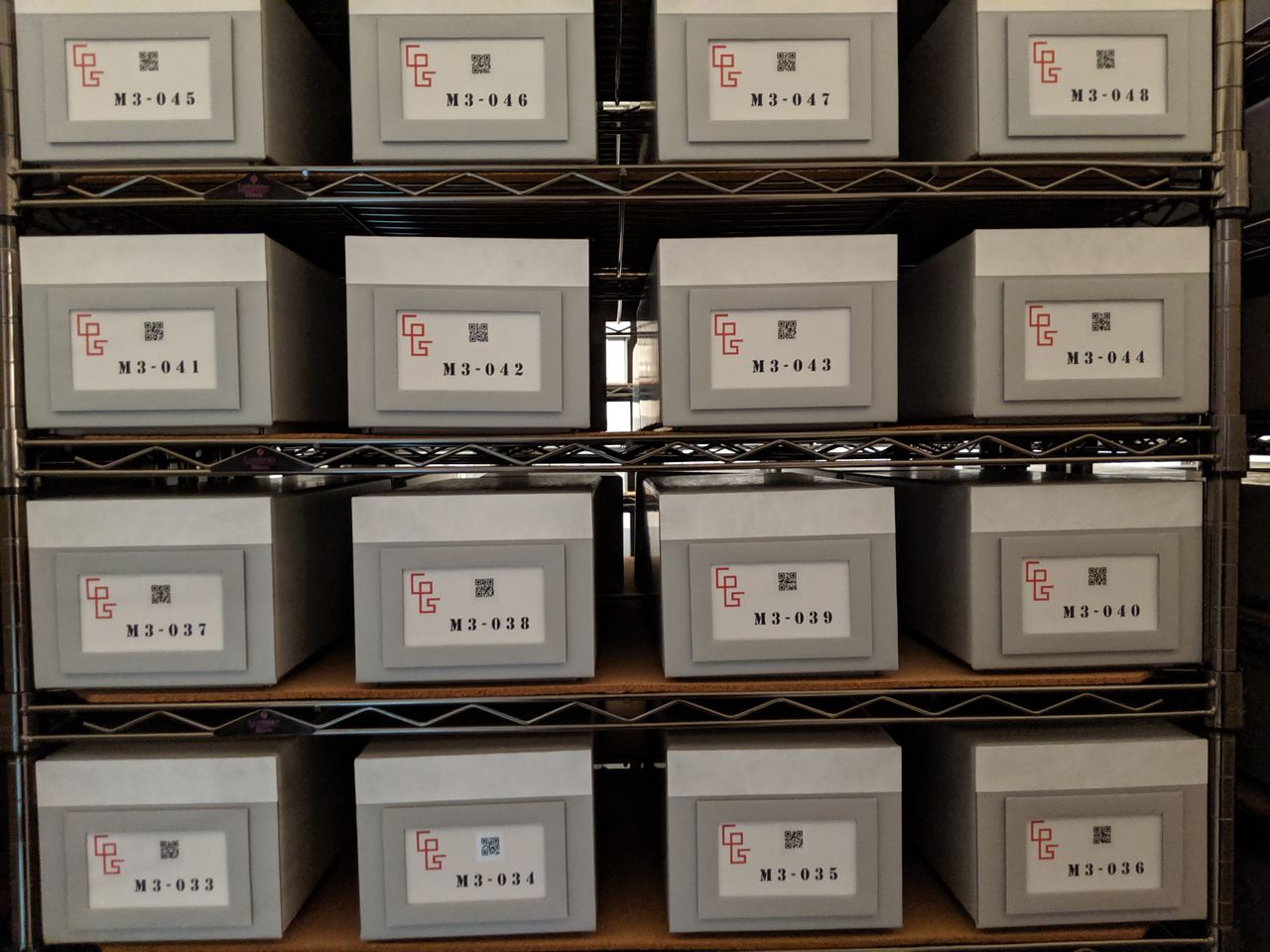 Games, boxes, and manuals are all stored separately, in climate-controlled rooms and special boxes and paper.
