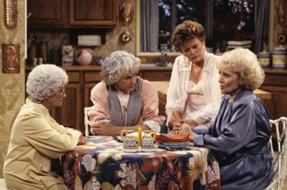 Betty White as Rose (on right) holding court in 'The Golden Girls'..