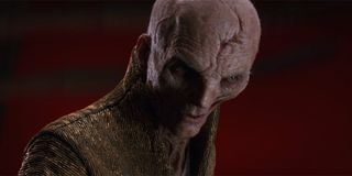 Snoke sneering at his disappointing apprentice