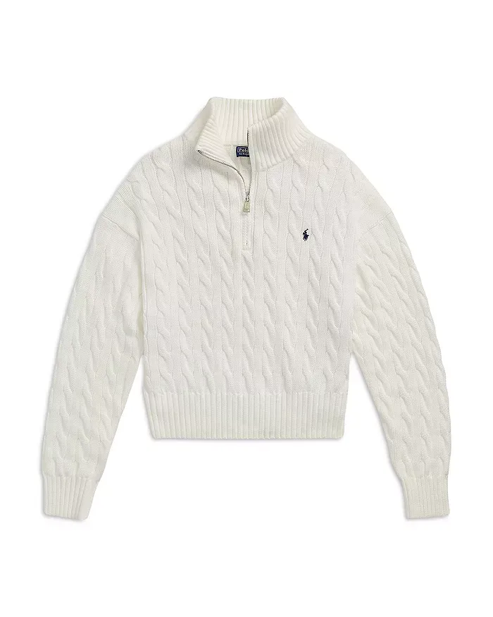 Ralph Lauren, Quarter Zip Cable Knit Sweater