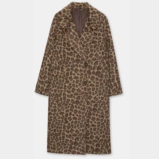 Leopard print longline coat from Pull&Bear