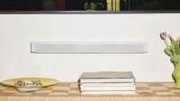 The Sonos Beam Ultra, photographed in a living room