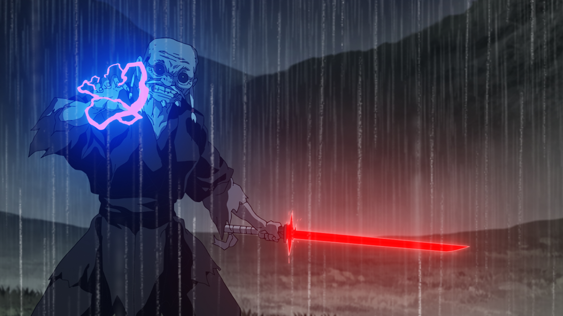 Star Wars: Visions features an evil-looking lightsaber wielder