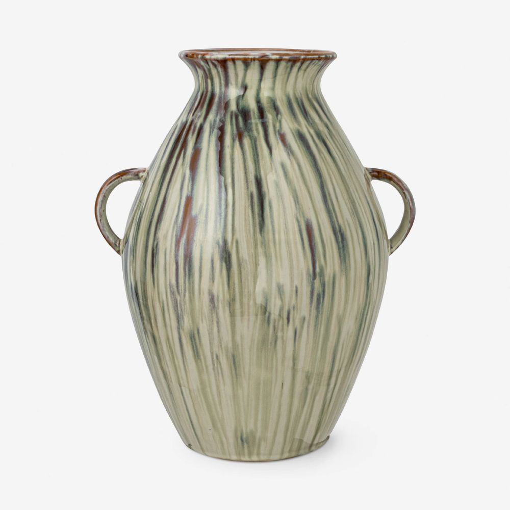 green vase