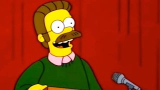 Ned Flanders on the microphone