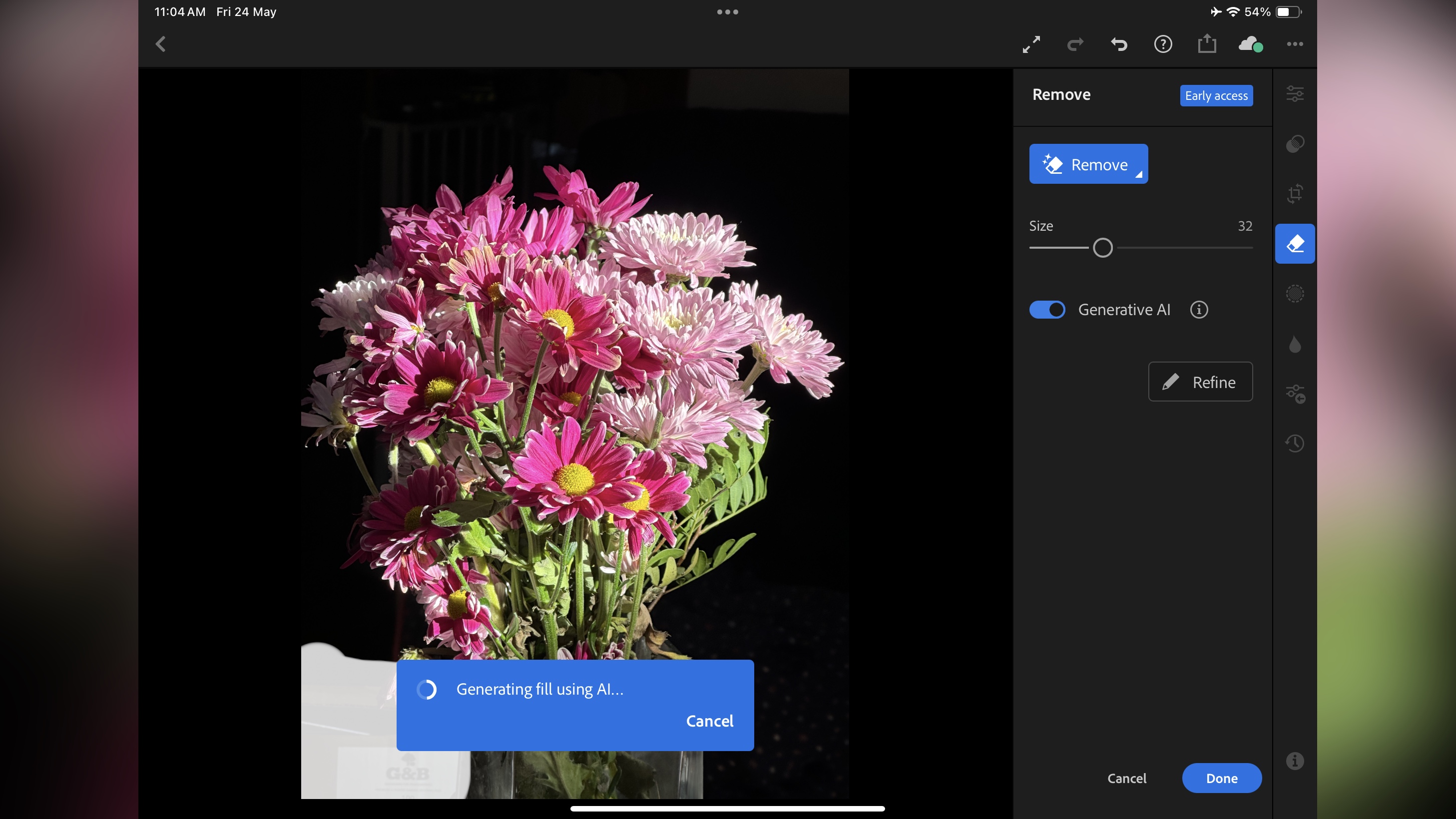 Adobe Lightroom Mobile during our review process